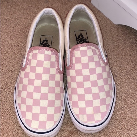 Vans Shoes - Pink checkered vans